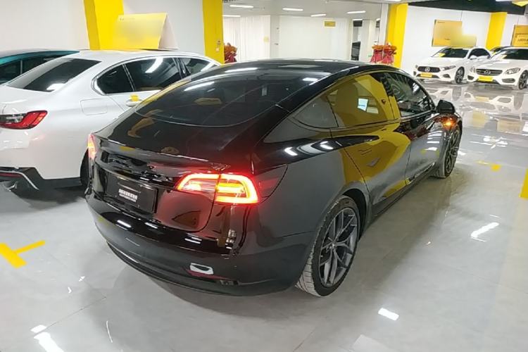 Used Tesla Model 3 2021 Performance High-Performance All-Wheel-Drive Version Rear Right 45 Deg