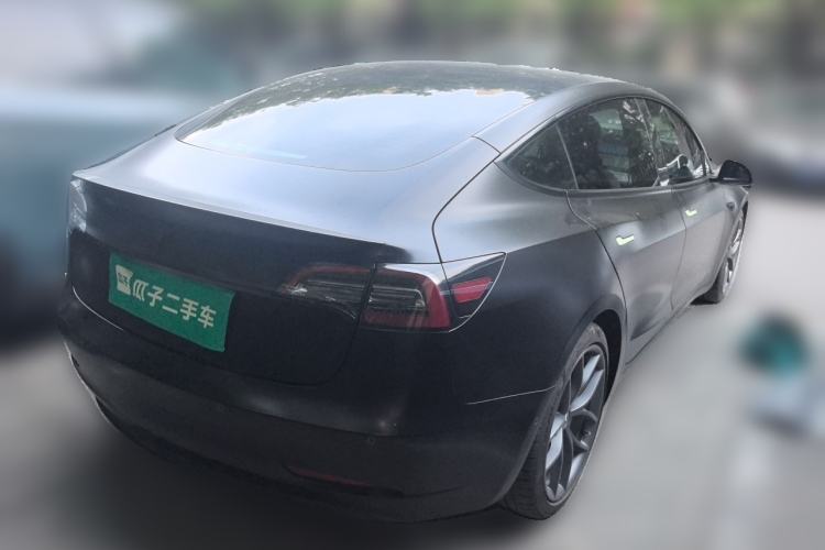 Used Tesla Model 3 2021 Performance High-Performance All-Wheel-Drive Version 3D6 Rear Right 45 Deg