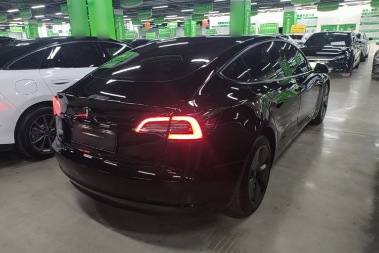 Used Tesla Model 3 2021 Standard Range Rear-Drive Upgraded Version Rear Right 45 Deg