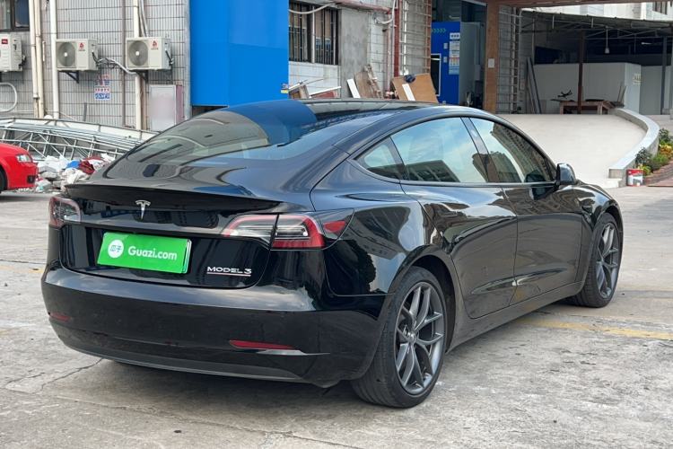 Used Tesla Model 3 2021 Performance High-Performance All-Wheel-Drive Version Rear Right 45 Deg