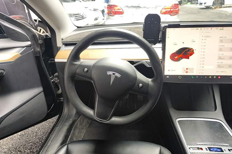 Used Tesla Model 3 2021 Standard Range Rear-Wheel Drive Upgraded Version 3D6 Steering Wheel