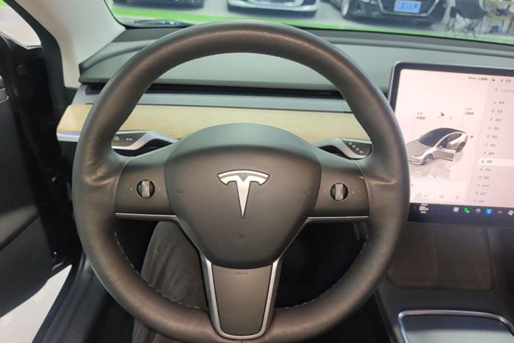 Used Tesla Model 3 2021 Revised Version II – Performance High-Performance All-Wheel-Drive Edition Steering Wheel