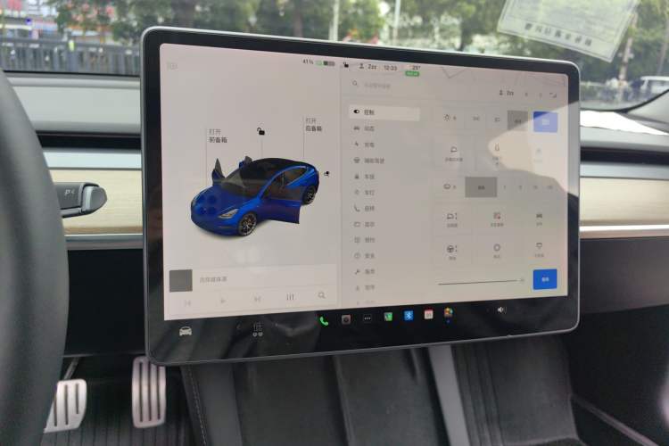 Used Tesla Model 3 2021 Performance High-Performance All-Wheel-Drive Version Audio And AC Panel