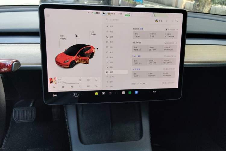 Used Tesla Model 3 2021 Revised Version Standard Range Rear-Wheel Drive Upgraded Edition 3D1 Audio And AC Panel