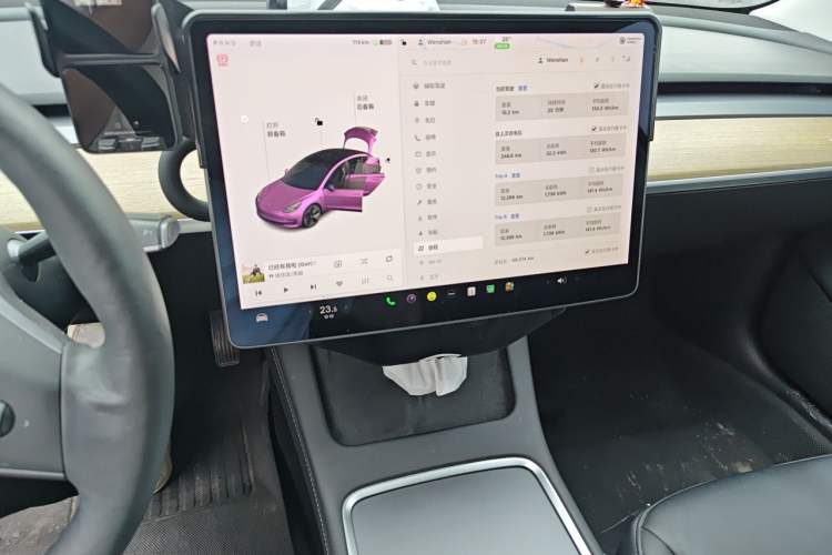 Used Tesla Model 3 2021 Standard Range Rear-Drive Upgraded Version Audio And AC Panel