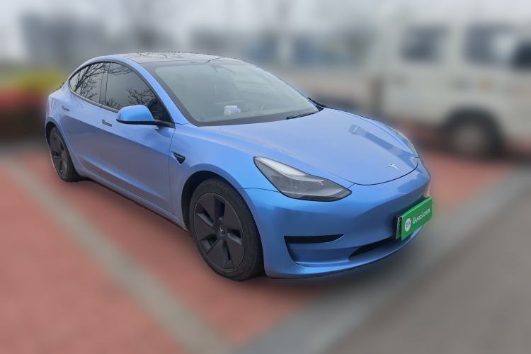 Used Tesla Model 3 2021 Standard Range Rear-Drive Upgraded Version Front Right 45 Deg