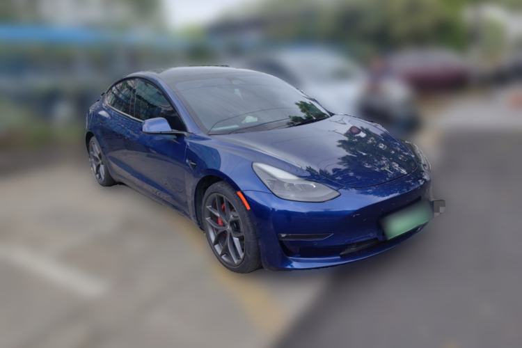 Used Tesla Model 3 2021 Performance High-Performance All-Wheel-Drive Version Front Right 45 Deg