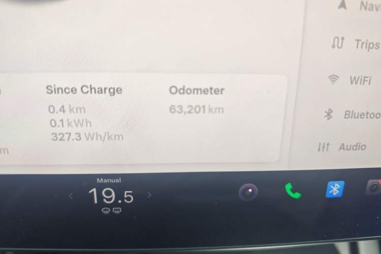 Used Tesla Model 3 2021 Standard Range Rear-Drive Upgraded Version Odometer Close Up