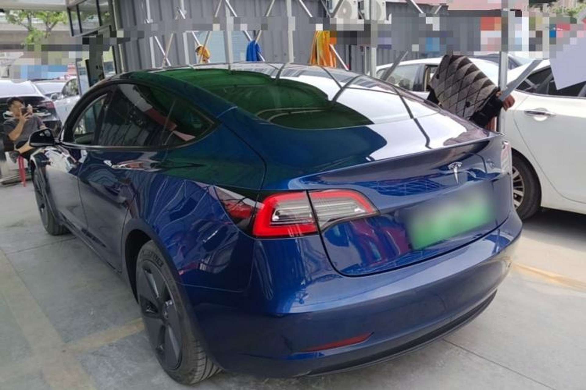 Used Tesla Model 3 2021 Standard Range Rear-Drive Upgraded Version Rear Left 45 Deg