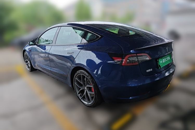 Used Tesla Model 3 2021 Performance High-Performance All-Wheel-Drive Version 3D6 Rear Left 45 Deg