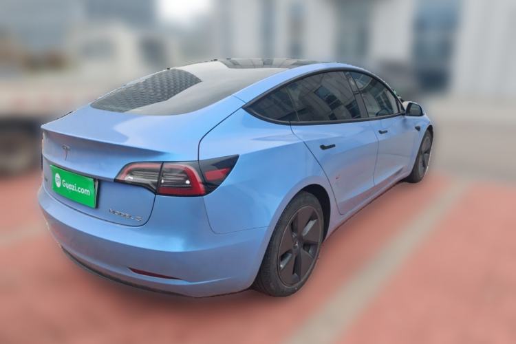 Used Tesla Model 3 2021 Standard Range Rear-Drive Upgraded Version Rear Right 45 Deg
