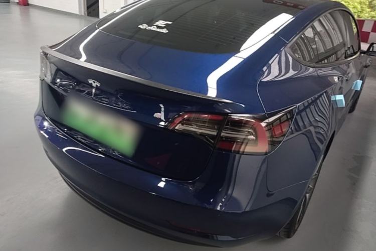 Used Tesla Model 3 2021 Performance High-Performance All-Wheel-Drive Version Rear Right 45 Deg