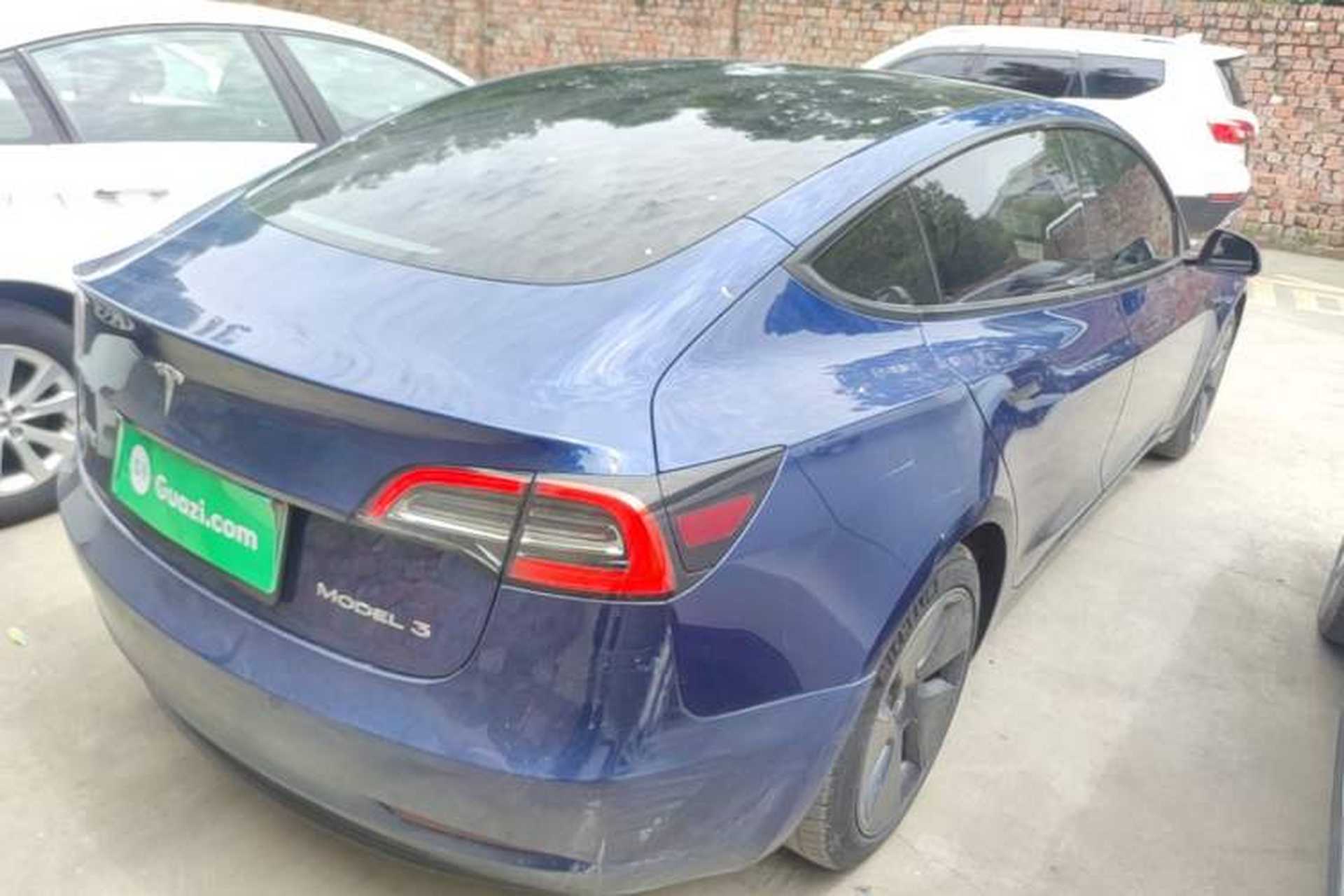 Used Tesla Model 3 2021 Standard Range Rear-Drive Upgraded Version Rear Right 45 Deg