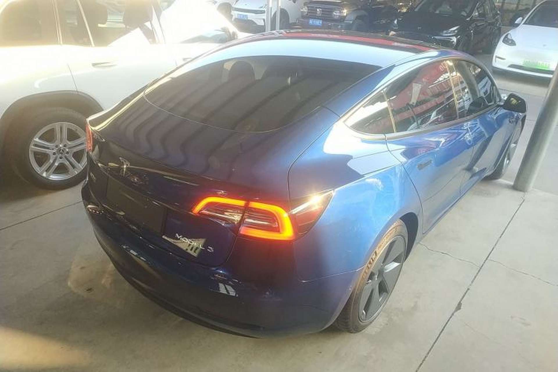 Used Tesla Model 3 2021 Standard Range Rear-Wheel Drive Upgraded Version 3D6 Rear Right 45 Deg