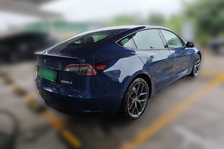 Used Tesla Model 3 2021 Performance High-Performance All-Wheel-Drive Version 3D6 Rear Right 45 Deg