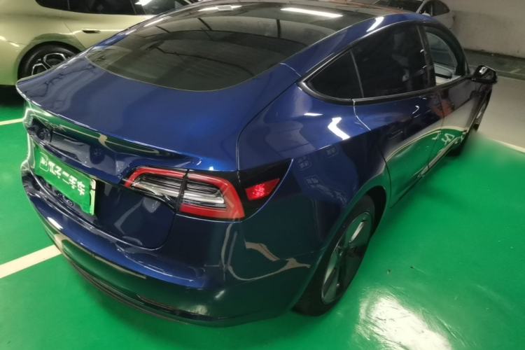 Used Tesla Model 3 2021 Standard Range Rear-Drive Upgraded Version Rear Right 45 Deg