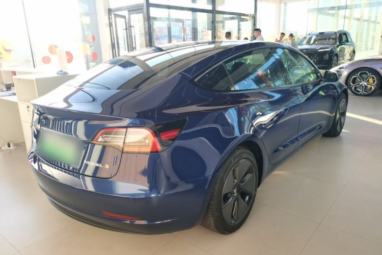 Used Tesla Model 3 2021 Standard Range Rear-Drive Upgraded Version Rear Right 45 Deg