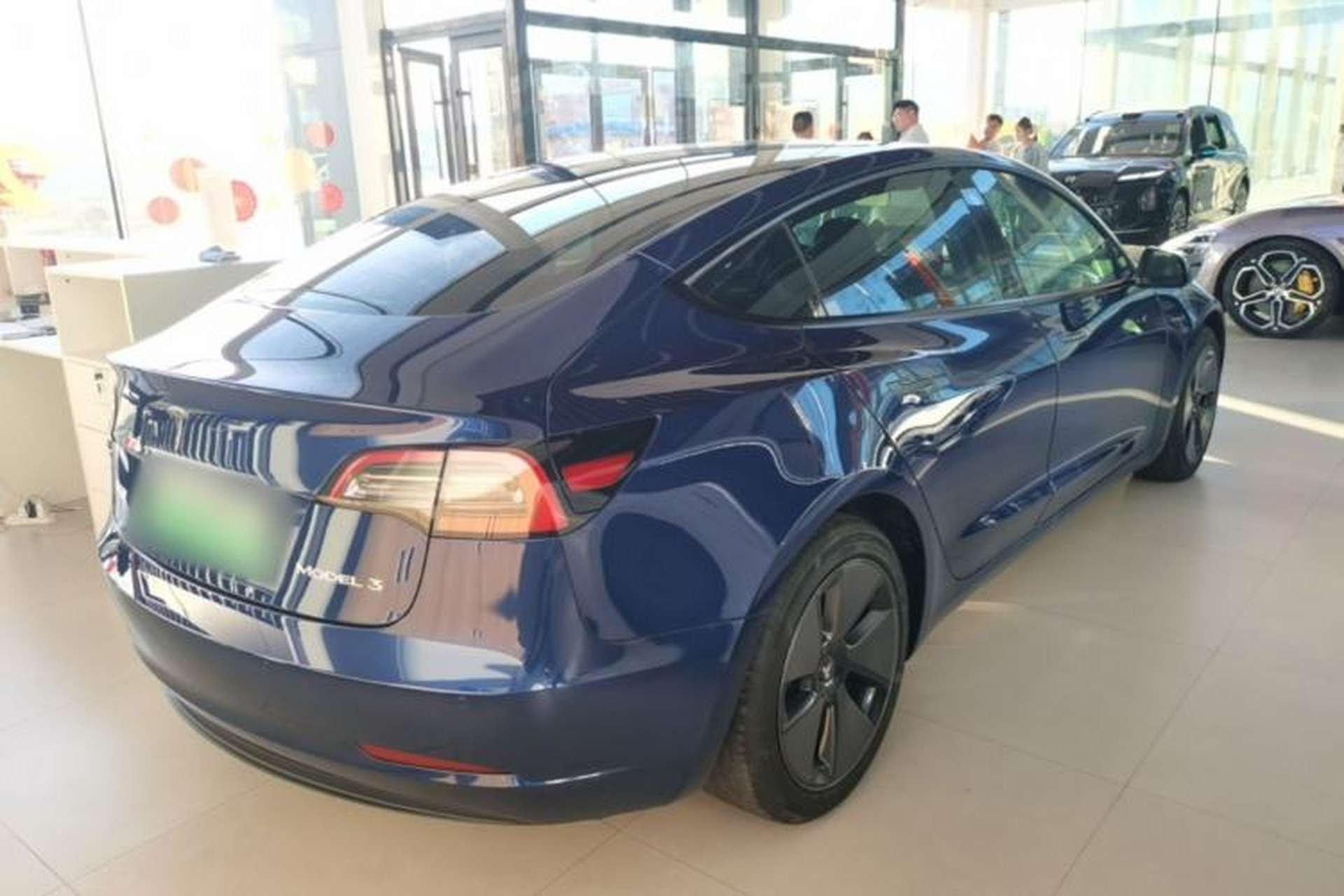 Used Tesla Model 3 2021 Standard Range Rear-Drive Upgraded Version Rear Right 45 Deg