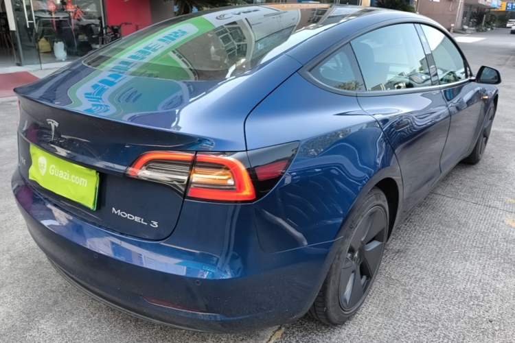 Used Tesla Model 3 2021 Standard Range Rear-Drive Upgraded Version Rear Right 45 Deg