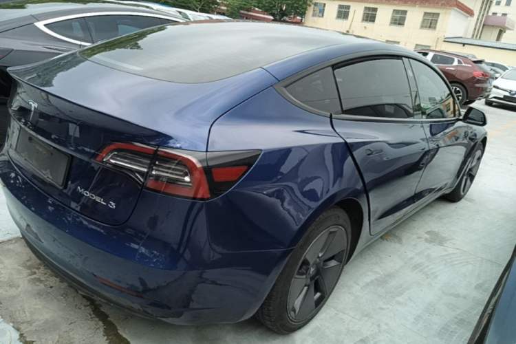 Used Tesla Model 3 2021 Standard Range Rear-Drive Upgraded Version Rear Right 45 Deg