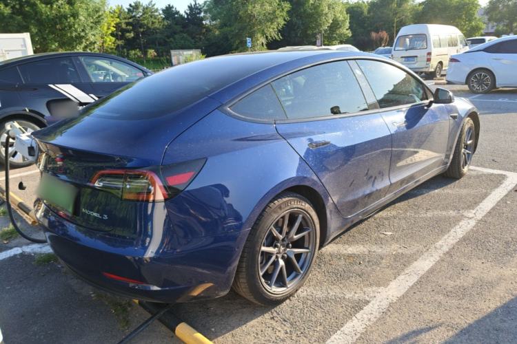 Used Tesla Model 3 2021 Standard Range Rear-Drive Upgraded Version Rear Right 45 Deg