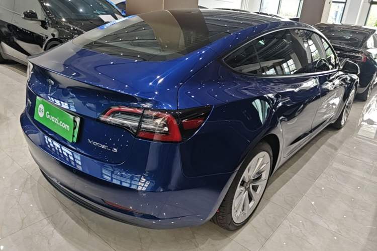 Used Tesla Model 3 2021 Standard Range Rear-Drive Upgraded Version Rear Right 45 Deg