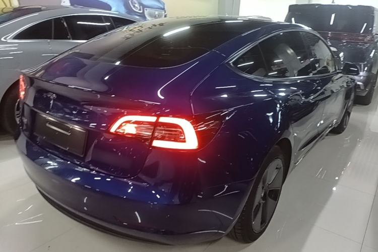 Used Tesla Model 3 2021 Standard Range Rear-Drive Upgraded Version Rear Right 45 Deg