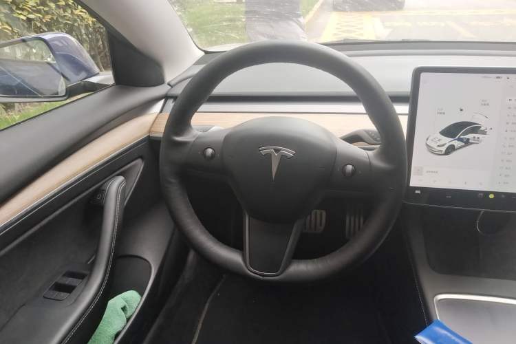 Used Tesla Model 3 2021 Performance High-Performance All-Wheel-Drive Version 3D6 Steering Wheel
