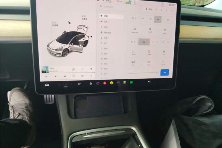 Used Tesla Model 3 2021 Performance High-Performance All-Wheel-Drive Version Audio And AC Panel