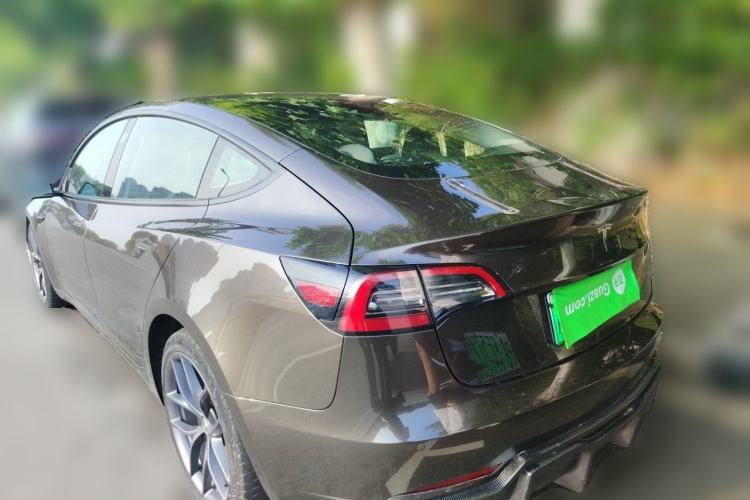 Used Tesla Model 3 2021 Performance High-Performance All-Wheel-Drive Version Rear Left 45 Deg