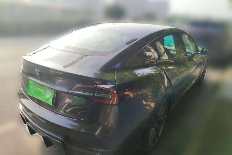 Used Tesla Model 3 2021 Performance High-Performance All-Wheel-Drive Version Rear Right 45 Deg