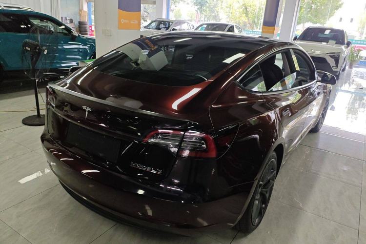 Used Tesla Model 3 2021 Performance High-Performance All-Wheel-Drive Version Rear Right 45 Deg
