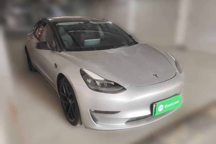 Used Tesla Model 3 2021 Performance High-Performance All-Wheel-Drive Version Front Right 45 Deg