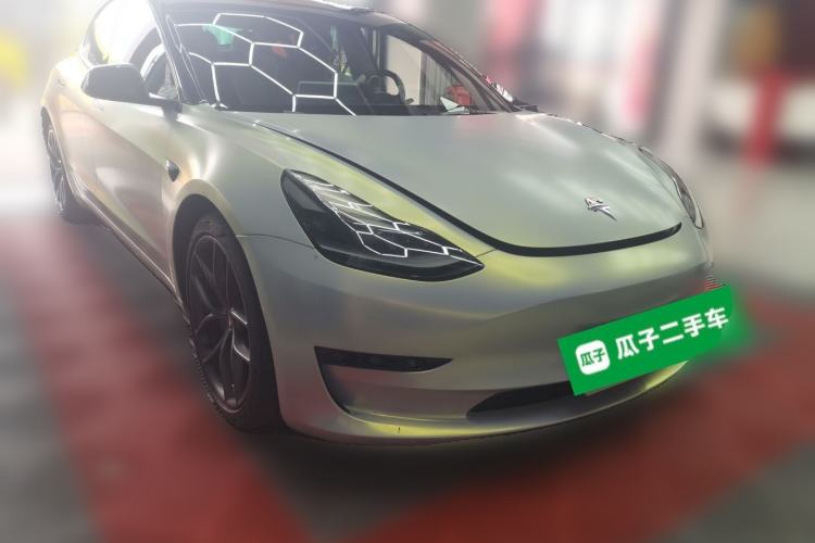 Used Tesla Model 3 2021 Performance High-Performance All-Wheel-Drive Version Front Right 45 Deg