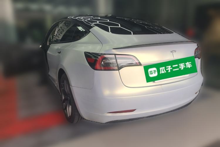 Used Tesla Model 3 2021 Performance High-Performance All-Wheel-Drive Version Rear Left 45 Deg