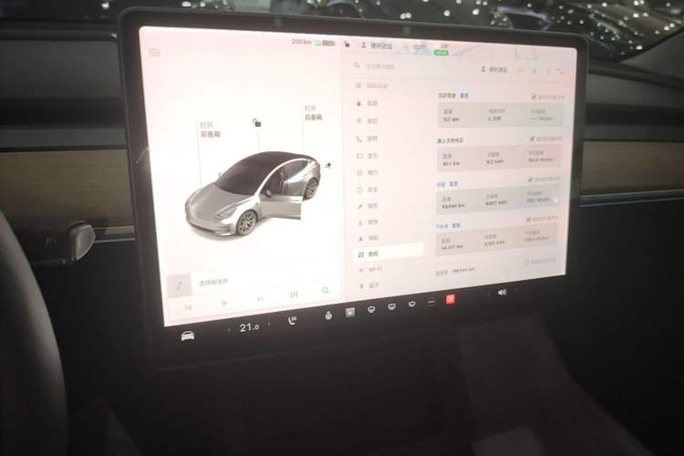 Used Tesla Model 3 2021 Standard Range Rear-Drive Upgraded Version Audio And AC Panel