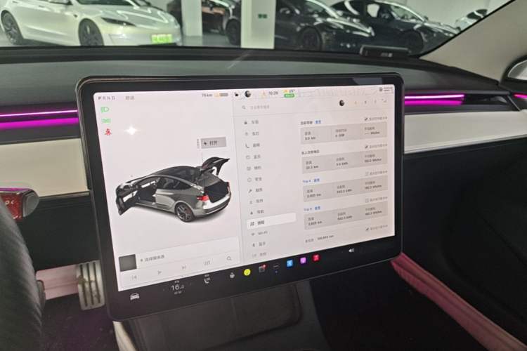 Used Tesla Model 3 2021 Performance High-Performance All-Wheel-Drive Version Audio And AC Panel