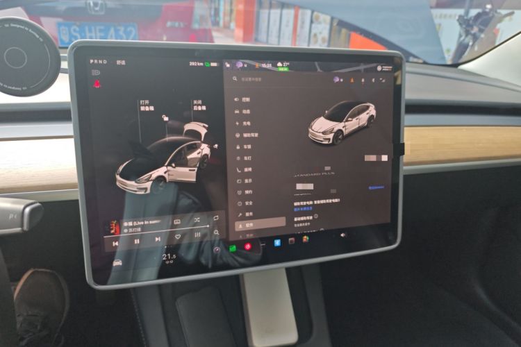 Used Tesla Model 3 2021 Standard Range Rear-Drive Upgraded Version Audio And AC Panel
