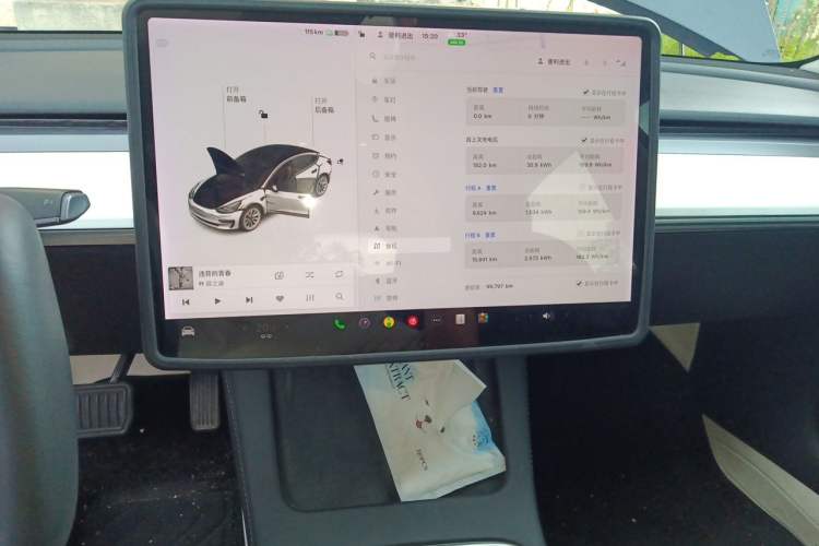Used Tesla Model 3 2021 Standard Range Rear-Drive Upgraded Version Audio And AC Panel