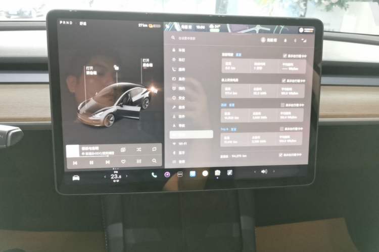 Used Tesla Model 3 2021 Revised Version Standard Range Rear-Wheel Drive Upgraded Edition 3D1 Audio And AC Panel