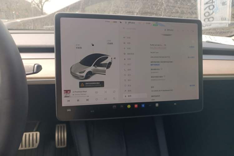 Used Tesla Model 3 2021 Performance High-Performance All-Wheel-Drive Version Audio And AC Panel