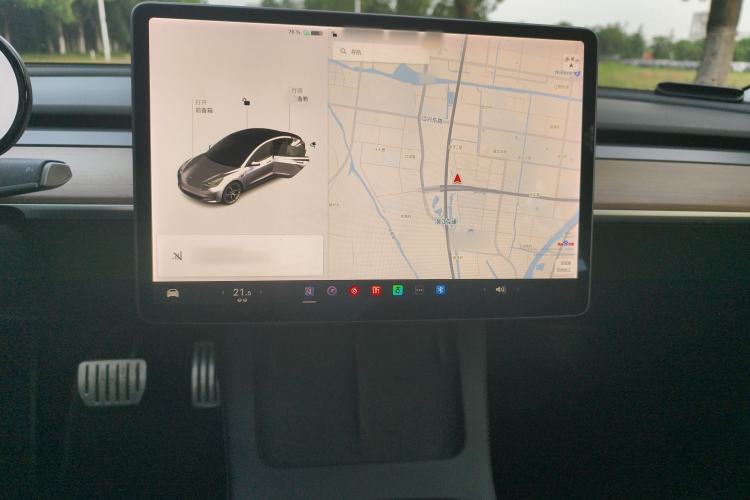 Used Tesla Model 3 2021 Performance High-Performance All-Wheel-Drive Version Audio And AC Panel