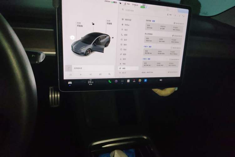 Used Tesla Model 3 2021 Performance High-Performance All-Wheel-Drive Version Audio And AC Panel