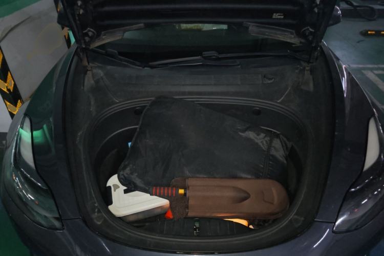 Used Tesla Model 3 2021 Revised Performance Version with All-Wheel Drive 3D1 Engine Bay