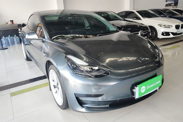 Used Tesla Model 3 2021 Standard Range Rear-Drive Upgraded Version Front Right 45 Deg