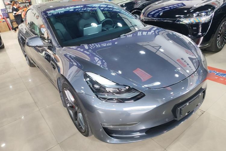 Used Tesla Model 3 2021 Performance High-Performance All-Wheel-Drive Version Front Right 45 Deg