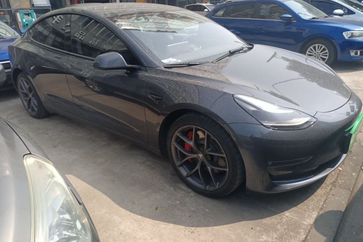 Used Tesla Model 3 2021 Performance High-Performance All-Wheel-Drive Version Front Right 45 Deg