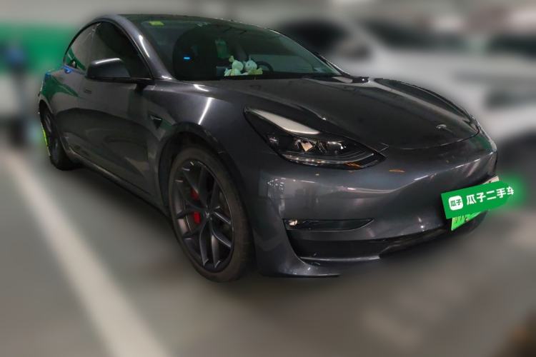 Used Tesla Model 3 2021 Performance High-Performance All-Wheel-Drive Version Front Right 45 Deg
