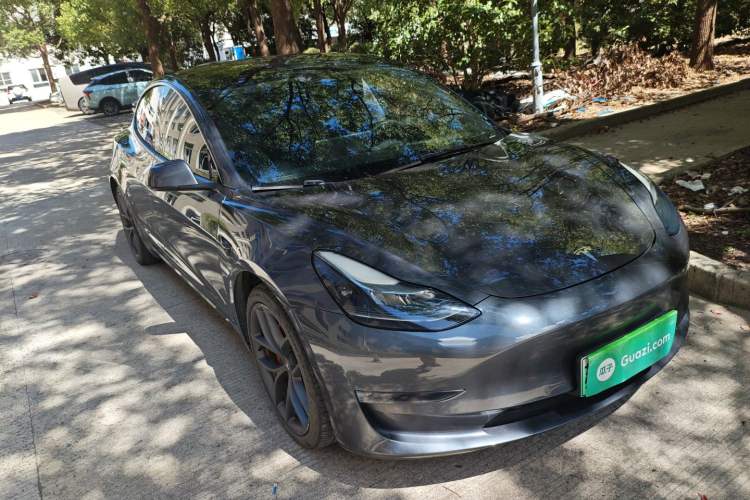 Used Tesla Model 3 2021 Revised Performance Version with All-Wheel Drive 3D1 Front Right 45 Deg