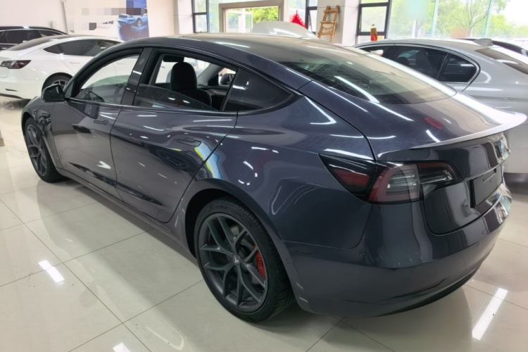 Used Tesla Model 3 2021 Performance High-Performance All-Wheel-Drive Version Rear Left 45 Deg